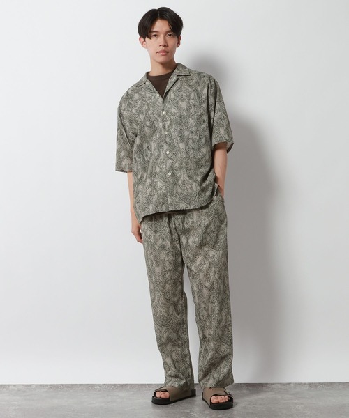 GLOBAL WORK（グローバルワーク）の「ミュルーズモダン 開襟シャツ/半袖/1042997（シャツ/ブラウス・メンズ・チャコールグレー×ブラック/ブラック系その他/ネイビー/グレー系その他・X-LARGE/SMALL/MEDIUM/LARGE）」の16枚目の写真