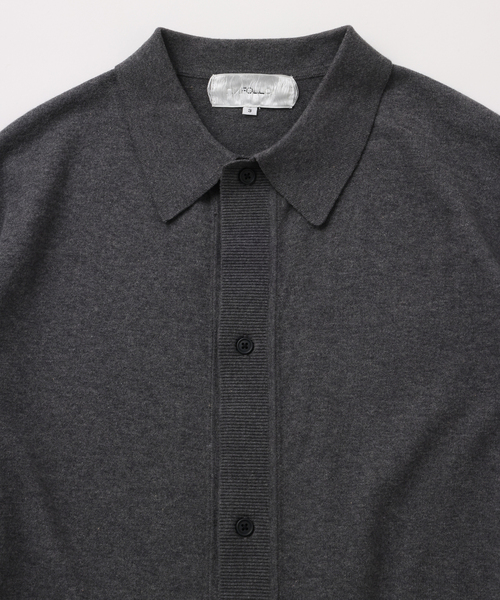 UNFOLLOW(アンフォロー)の「【FOLL / フォル】italy spinning giza cotton knit shirt(ニット/セーター・メンズ・グレー・3/2)」の3枚目の写真