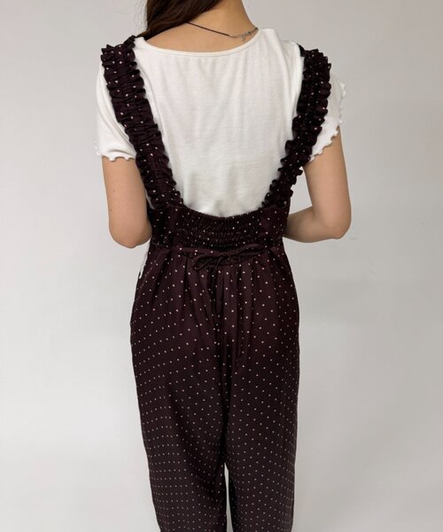 w closet(ダブルクローゼット)の「ドットキャミサロペット(その他パンツ・レディース・ブラック/オフホワイト/ボルドー・SMALL/MEDIUM)」の17枚目の写真