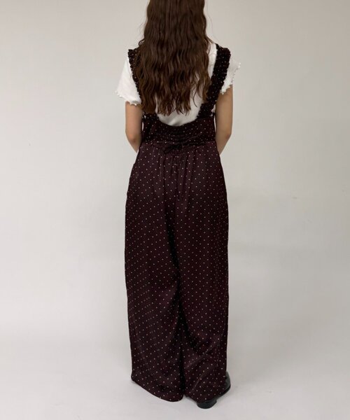 w closet(ダブルクローゼット)の「ドットキャミサロペット(その他パンツ・レディース・ブラック/オフホワイト/ボルドー・SMALL/MEDIUM)」の14枚目の写真