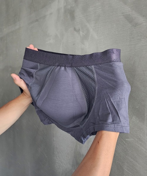 WESTBOY(ウエストボーイ)の「Y2K ユニセックス 立体 メッシュレイヤー ボクサーパンツ WO26W3UW17(ボクサーパンツ・メンズ・ブラック/ブルー/グレー/ホワイト・XL/L)」の3枚目の写真