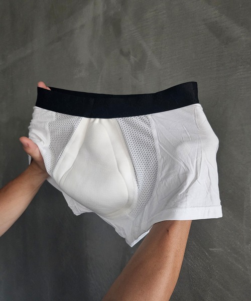 WESTBOY(ウエストボーイ)の「Y2K ユニセックス 立体 メッシュレイヤー ボクサーパンツ WO26W3UW17(ボクサーパンツ・メンズ・ブラック/ブルー/グレー/ホワイト・XL/L)」の2枚目の写真