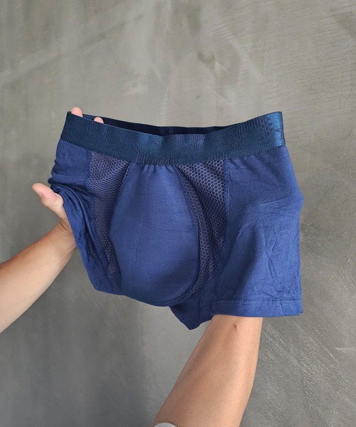WESTBOY(ウエストボーイ)の「Y2K ユニセックス 立体 メッシュレイヤー ボクサーパンツ WO26W3UW17(ボクサーパンツ・メンズ・ブラック/ブルー/グレー/ホワイト・XL/L)」の4枚目の写真