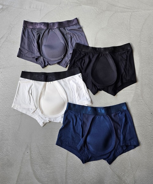 WESTBOY(ウエストボーイ)の「Y2K ユニセックス 立体 メッシュレイヤー ボクサーパンツ WO26W3UW17(ボクサーパンツ・メンズ・ブラック/ブルー/グレー/ホワイト・XL/L)」の5枚目の写真