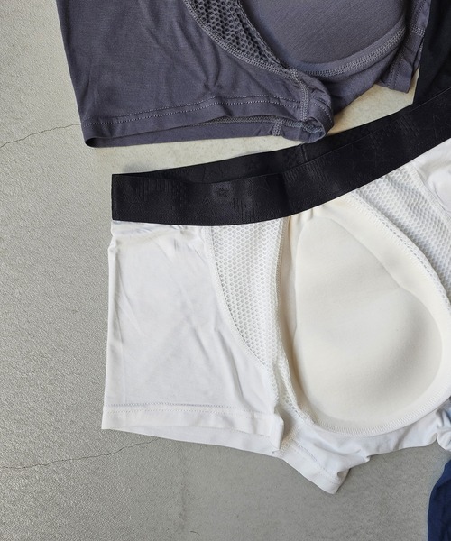 WESTBOY(ウエストボーイ)の「Y2K ユニセックス 立体 メッシュレイヤー ボクサーパンツ WO26W3UW17(ボクサーパンツ・メンズ・ブラック/ブルー/グレー/ホワイト・XL/L)」の7枚目の写真