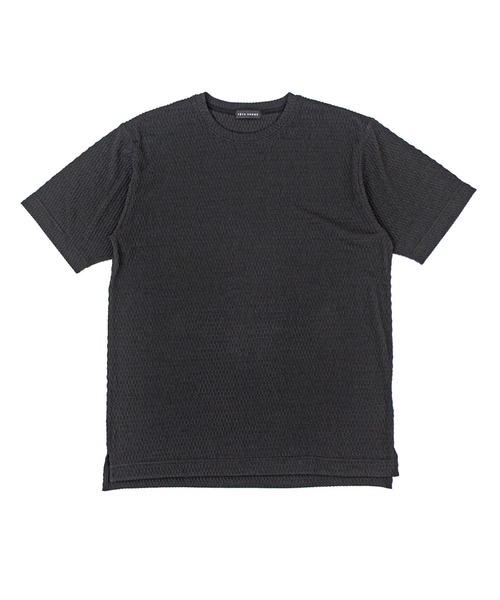 TETE HOMME(テットオム)の「レクタングルクルーネックTシャツ(Tシャツ/カットソー・メンズ・ブラック・LARGE/MEDIUM)」の1枚目の写真