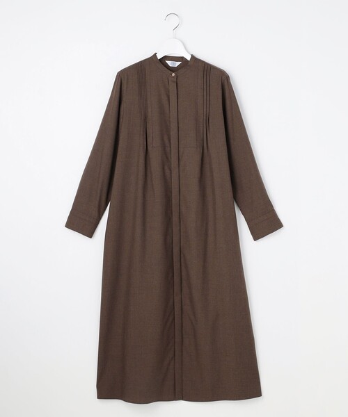 J.PRESS(ジェイプレス)の「Pe キュプラ Light ツイル ピーチ ウール ライク シャツ ワンピース(シャツワンピース・レディース・グレー系/ブラウン系・9/11)」の7枚目の写真