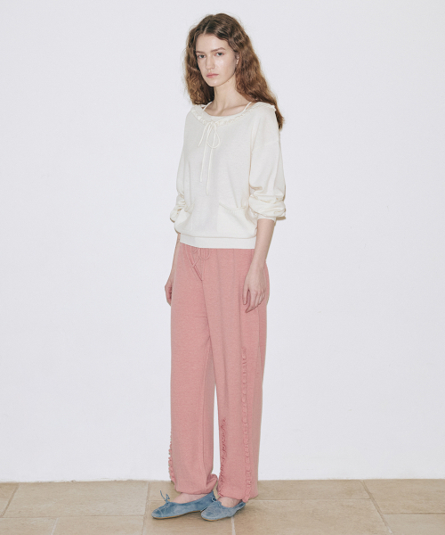 SINOON（シヌーン）の「Ruffle Easy Pants (Dusty Pink)（その他パンツ・レディース・ピンク系その他・FREE）」の2枚目の写真