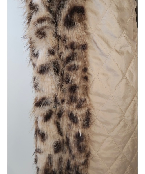 miies miim(ミーエスミーム)の「mink like leopard scarf long coat(テーラードジャケット・レディース・レオパード・FREE)」の16枚目の写真