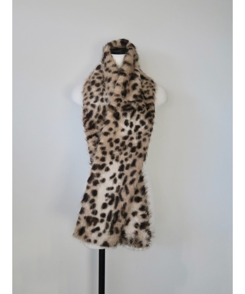 miies miim(ミーエスミーム)の「mink like leopard scarf long coat(テーラードジャケット・レディース・レオパード・FREE)」の15枚目の写真
