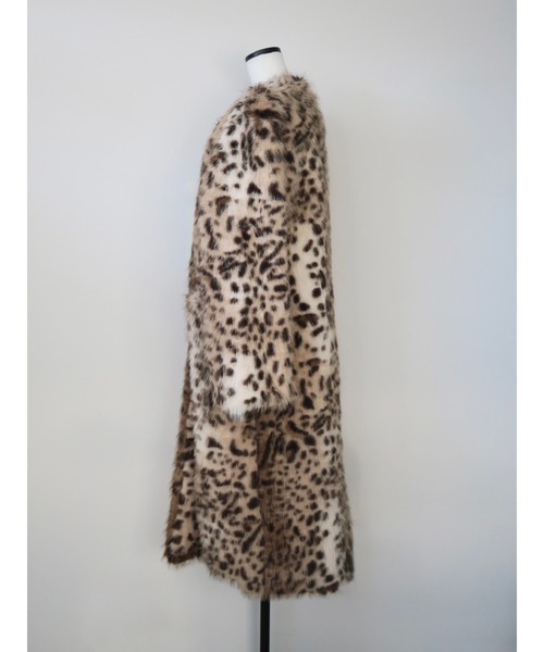 miies miim(ミーエスミーム)の「mink like leopard scarf long coat(テーラードジャケット・レディース・レオパード・FREE)」の19枚目の写真