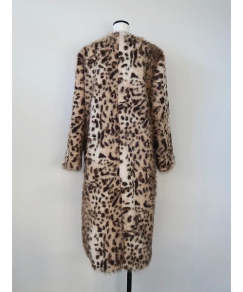 miies miim(ミーエスミーム)の「mink like leopard scarf long coat(テーラードジャケット・レディース・レオパード・FREE)」の20枚目の写真
