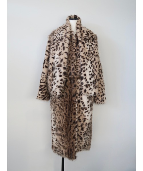 miies miim(ミーエスミーム)の「mink like leopard scarf long coat(テーラードジャケット・レディース・レオパード・FREE)」の17枚目の写真
