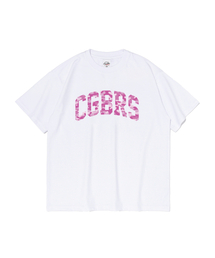 シグネチャーパターンロゴ半袖Tシャツ(ホワイトピンク)