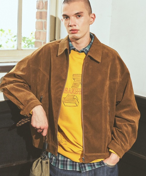 niko and...(ニコアンド)の「フェイクスエードショートブルゾン(ブルゾン・メンズ・ブラック/キャメル/アイボリー・LARGE/MEDIUM)」の3枚目の写真