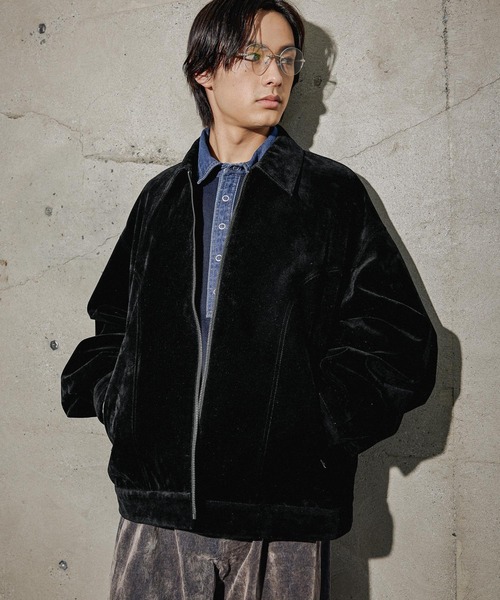 niko and...(ニコアンド)の「フェイクスエードショートブルゾン(ブルゾン・メンズ・ブラック/キャメル/アイボリー・LARGE/MEDIUM)」の7枚目の写真