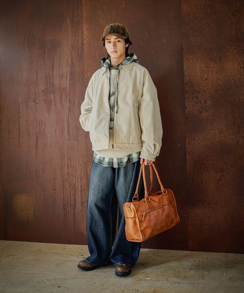 niko and...(ニコアンド)の「フェイクスエードショートブルゾン(ブルゾン・メンズ・ブラック/キャメル/アイボリー・LARGE/MEDIUM)」の10枚目の写真