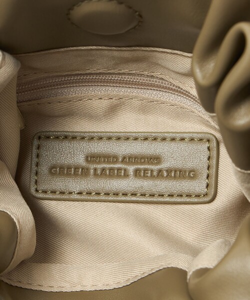 green label relaxing(グリーンレーベルリラクシング)の「ギャザーショルダーバッグ 2WAY(ショルダーバッグ・レディース・ブラック/ダークグリーン・FREE)」の7枚目の写真