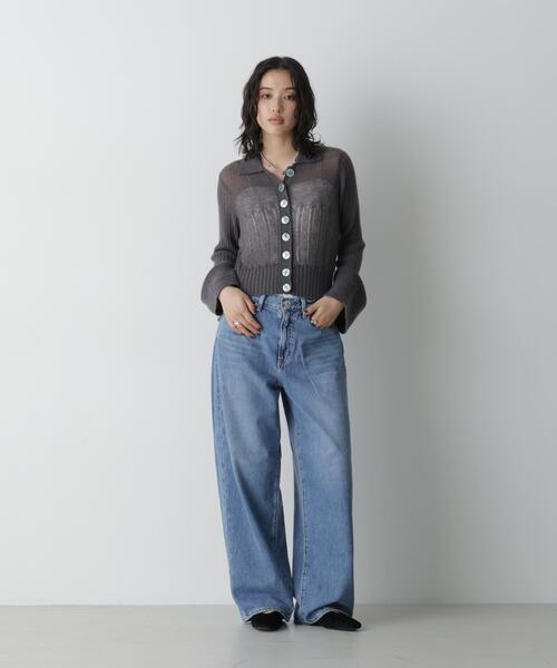 NEEDBY heritage(ニードバイヘリテージ)の「NEEDBY heritage/MILEY(デニムパンツ・レディース・ライトブルー/ダークブルー・23/24/25)」の11枚目の写真