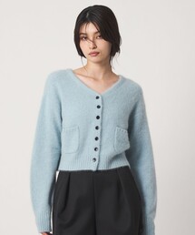 <EMMEL REFINES>EM FOX/NY/CA ポケット Vネック カーディガン
