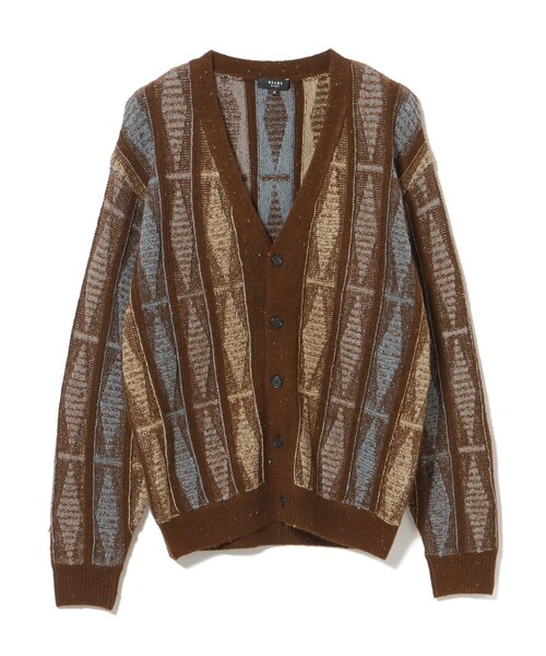 BEAMS HEART(ビームスハート)の「レトロ ジャカード Vネックカーディガン(ニット/セーター・メンズ・ブラック/ブラウン・SMALL/MEDIUM/LARGE)」の9枚目の写真