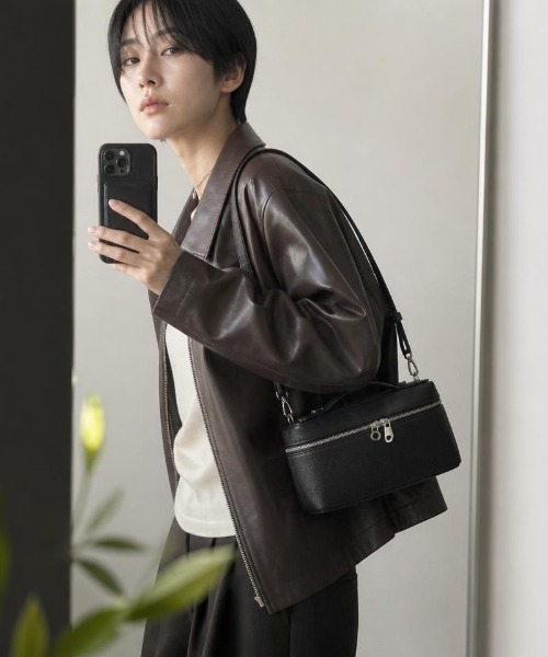 Burner(バーナー)の「【Leathen Leather(レーセンレザー)】ランチボックス型 2WAYミニハンドバッグ lea-handbag-5-25【RBT】(ハンドバッグ・メンズ・ブラック・FREE)」の10枚目の写真