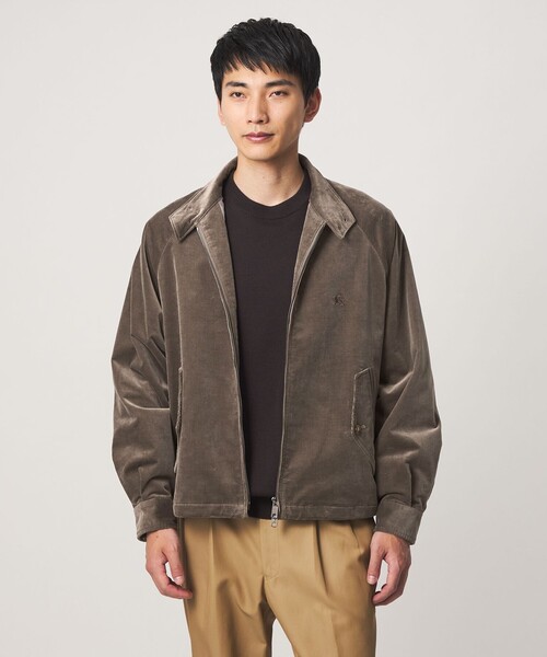 BARACUTA(バラクータ)の「【別注】<BARACUTA>GLR ベロア コーデュロイ G4 ドライバーズジャケット ブルゾン(ブルゾン・メンズ・ダークグレー/ブラック・L/M)」の2枚目の写真