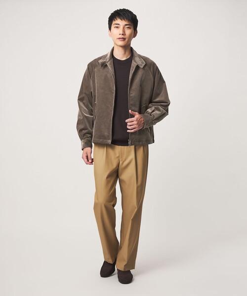 BARACUTA(バラクータ)の「【別注】<BARACUTA>GLR ベロア コーデュロイ G4 ドライバーズジャケット ブルゾン(ブルゾン・メンズ・ダークグレー/ブラック・L/M)」の3枚目の写真