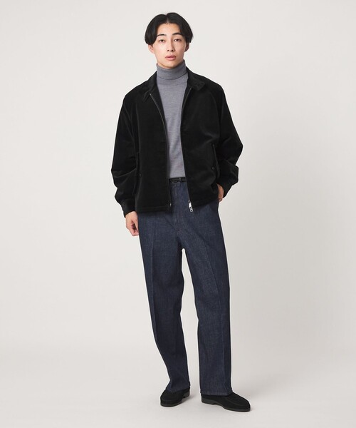 BARACUTA(バラクータ)の「【別注】<BARACUTA>GLR ベロア コーデュロイ G4 ドライバーズジャケット ブルゾン(ブルゾン・メンズ・ダークグレー/ブラック・L/M)」の4枚目の写真