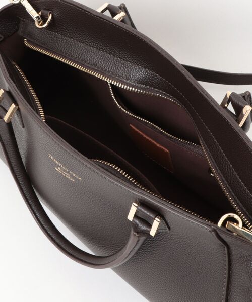 inter-chaussures（インターショシュール）の「【CHRISTIAN VILLA】ソフトレザー バケットバッグ(Q66340)（ハンドバッグ・レディース・ダークブラウン・ALL）」の4枚目の写真