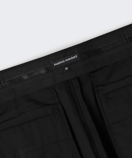 MUSINSA STANDARD（ムシンサスタンダード）の「ヒップコードカーブドヒドゥンバンディングスラックス[ブラック]（スラックス・メンズ・その他・36/38/29/30/31/32/33/34/28）」の7枚目の写真
