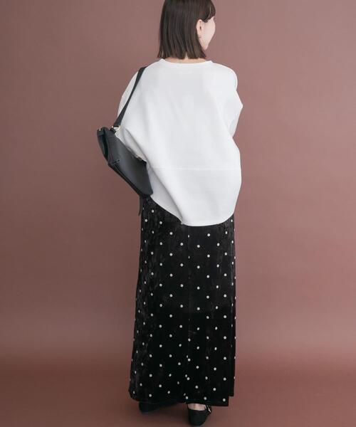 ITEMS URBANRESEARCH(アイテムズ アーバンリサーチ)の「ダンボールコクーンプルオーバー(Tシャツ/カットソー・レディース・ホワイト/ネイビー/グレー・FREE)」の6枚目の写真