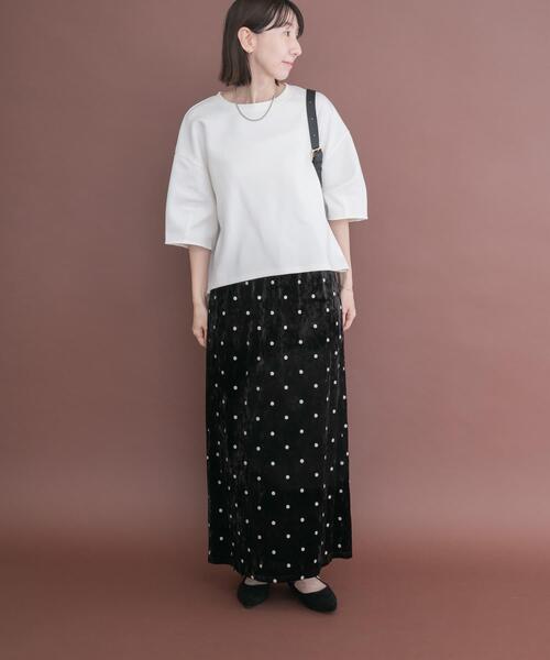 ITEMS URBANRESEARCH(アイテムズ アーバンリサーチ)の「ダンボールコクーンプルオーバー(Tシャツ/カットソー・レディース・ホワイト/ネイビー/グレー・FREE)」の7枚目の写真