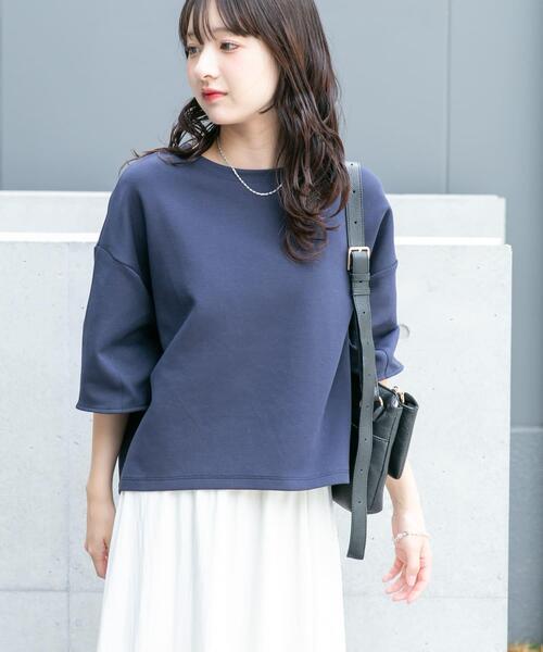 ITEMS URBANRESEARCH(アイテムズ アーバンリサーチ)の「ダンボールコクーンプルオーバー(Tシャツ/カットソー・レディース・ホワイト/ネイビー/グレー・FREE)」の12枚目の写真