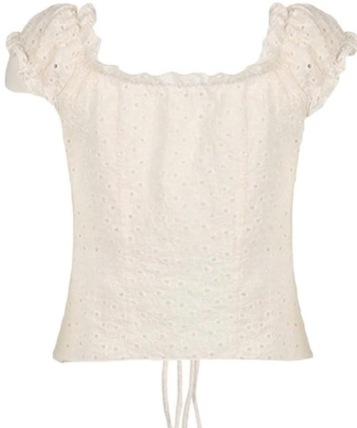 mul.(ムル)の「【TUNE】リブフリルカットソー(Tシャツ/カットソー・レディース・ホワイト・FREE)」の3枚目の写真
