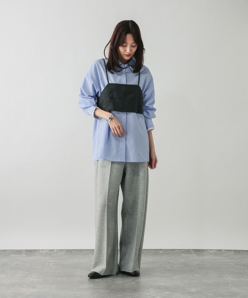 GLOBAL WORK(グローバルワーク)の「365日マイスタイルダブル襟シャツ/797930(シャツ/ブラウス・レディース・ブルー系その他4/イエロー系その他2・MEDIUM/LARGE)」の3枚目の写真