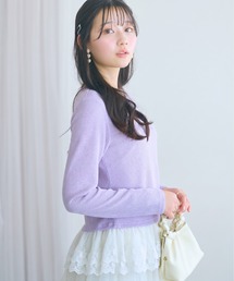 ＜大きいサイズ＞裾レース使いカットソートップス marun