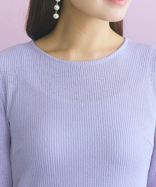 marun(マルン)の「<大きいサイズ>裾レース使いカットソートップス marun(Tシャツ/カットソー・レディース・ブラウン/ラベンダー・L/4L/3L/LL/5L)」の9枚目の写真