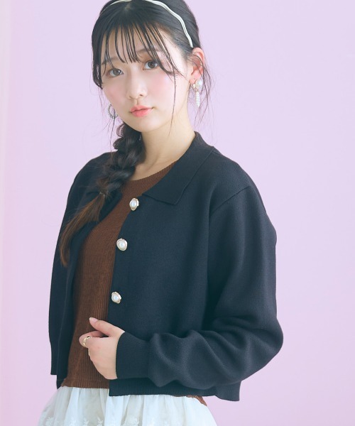 marun(マルン)の「<大きいサイズ>裾レース使いカットソートップス marun(Tシャツ/カットソー・レディース・ブラウン/ラベンダー・L/4L/3L/LL/5L)」の8枚目の写真