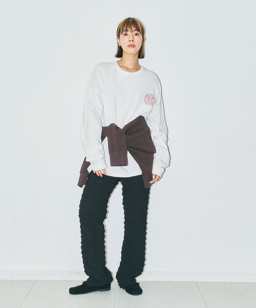 CITYSHOP(シティーショップ)の「FRILL EASY パンツ(その他パンツ・レディース・ブラック/アイボリー・38/36)」の3枚目の写真