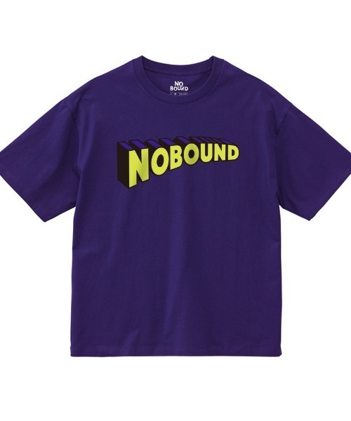 NOBOUND(ノーバウンド)の「NOBOUND(ノーバウンド) 半袖Tシャツ 3Dロゴ プリント ボックスシルエット トップス カットソー レディース ユニセックス ストリート(Tシャツ/カットソー・レディース・ホワイト/パープル/グレイッシュベージュ・S)」の1枚目の写真