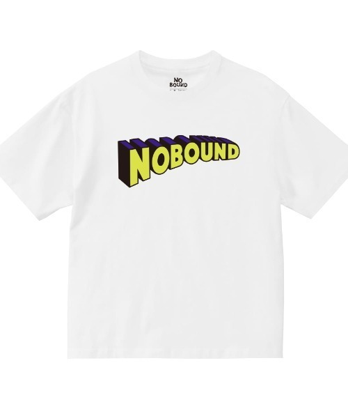 NOBOUND(ノーバウンド)の「NOBOUND(ノーバウンド) 半袖Tシャツ 3Dロゴ プリント ボックスシルエット トップス カットソー レディース ユニセックス ストリート(Tシャツ/カットソー・レディース・ホワイト/パープル/グレイッシュベージュ・S)」の2枚目の写真