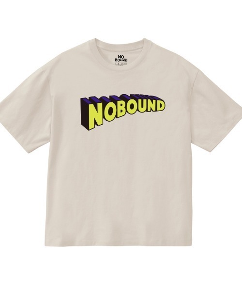 NOBOUND(ノーバウンド)の「NOBOUND(ノーバウンド) 半袖Tシャツ 3Dロゴ プリント ボックスシルエット トップス カットソー レディース ユニセックス ストリート(Tシャツ/カットソー・レディース・ホワイト/パープル/グレイッシュベージュ・S)」の3枚目の写真