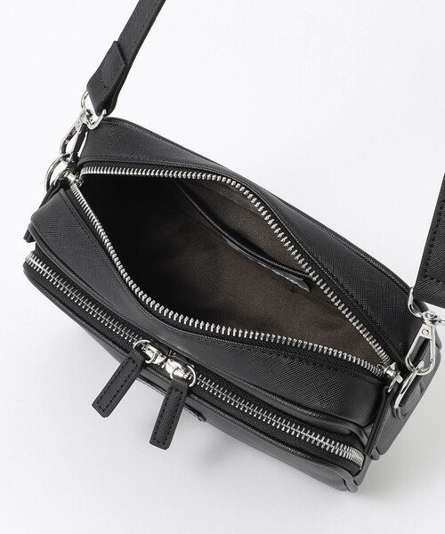 MACKINTOSH PHILOSOPHY(マッキントッシュ フィロソフィー)の「シンセティックシュリンクレザー デュアルショルダー(ショルダーバッグ・メンズ・ブラック/ダークネイビー・FREE)」の6枚目の写真