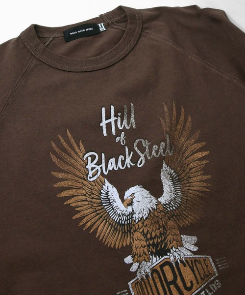 GOOD ROCK SPEED(グッドロックスピード)の「Eagleラグラン5分袖(Tシャツ/カットソー・レディース・ブラウン・FREE)」の4枚目の写真