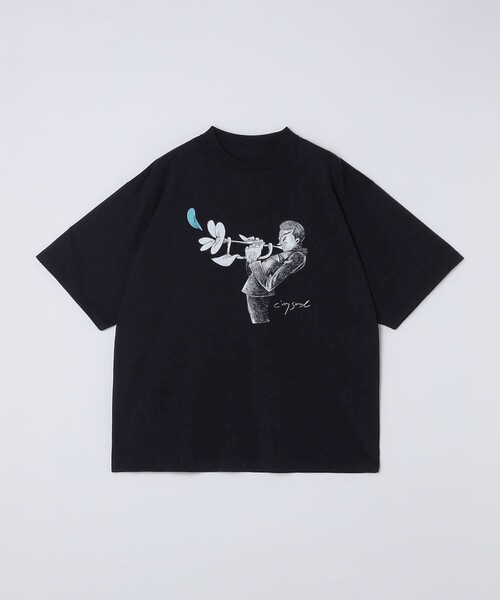 SHIPS（シップス）の「WEB限定｜ジャズ オーバーサイズ ショートスリーブ Tシャツ（Tシャツ/カットソー・メンズ・ブラック/ダークグレー・LARGE/MEDIUM）」の2枚目の写真
