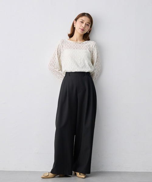 anyfee(エニフィー)の「【anyfee/大きいサイズ】ストレッチレースクルーネックインナーT(Tシャツ/カットソー・レディース・アイボリー・4L)」の14枚目の写真