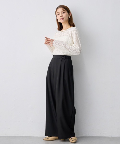 anyfee(エニフィー)の「【anyfee/大きいサイズ】ストレッチレースクルーネックインナーT(Tシャツ/カットソー・レディース・アイボリー・4L)」の15枚目の写真