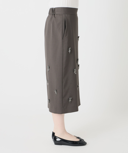 IENA（イエナ）の「《一部店舗限定》ハイツイストWクロス ビジュースカート（スカート・レディース・チャコールグレー・36/38）」の5枚目の写真
