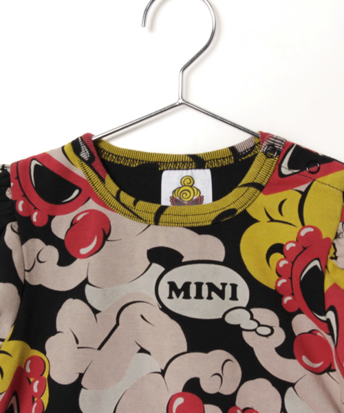 HYSTERIC MINI（ヒステリックミニ）の「DASH OUT BABY!総柄ワンピースｘブルマ　2点セット（ワンピース・キッズ・ホワイト/ブラック/ピンク・LARGE/MEDIUM）」の15枚目の写真